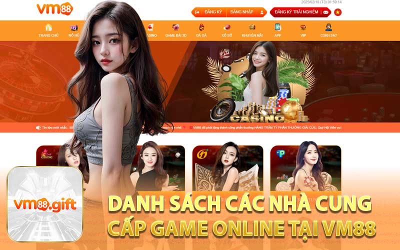 Danh Sách Các Nhà Cung Cấp Game Online Tại VM88